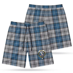 Napier Modern Tartan Crest Men's Beach Shorts