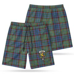 Nicolson Hunting Ancient Tartan Crest Men's Beach Shorts