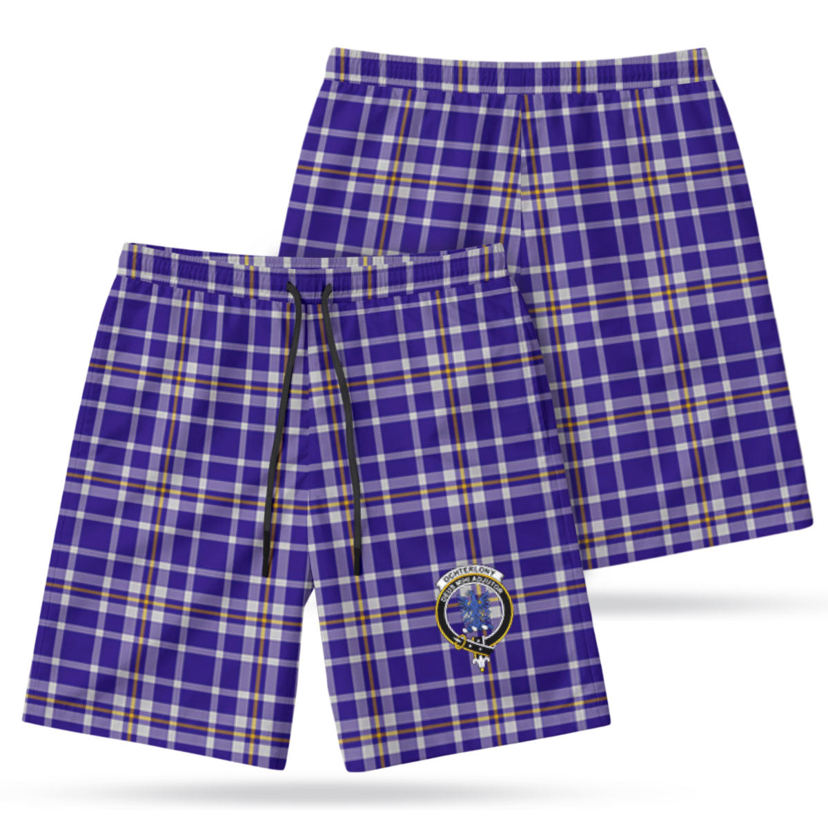 Ochterlony Tartan Crest Men's Beach Shorts