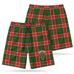 Pollock Tartan Crest Men's Beach Shorts