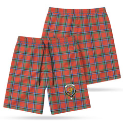 Sinclair Ancient Tartan Crest Men's Beach Shorts