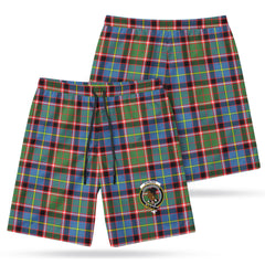 Stirling (of Keir) Tartan Crest Men's Beach Shorts