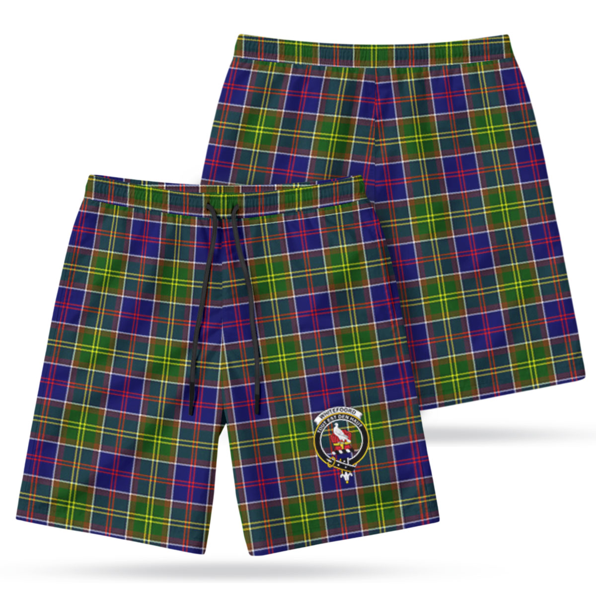 Whitefoord Tartan Crest Men's Beach Shorts