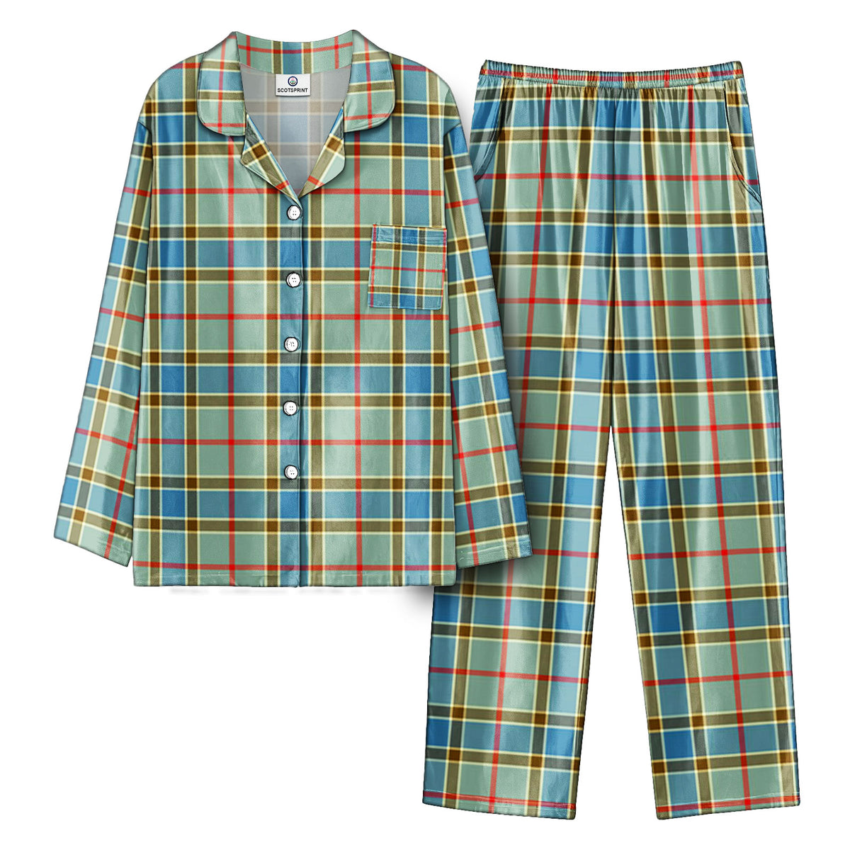 Balfour Blue Tartan Pajama Set