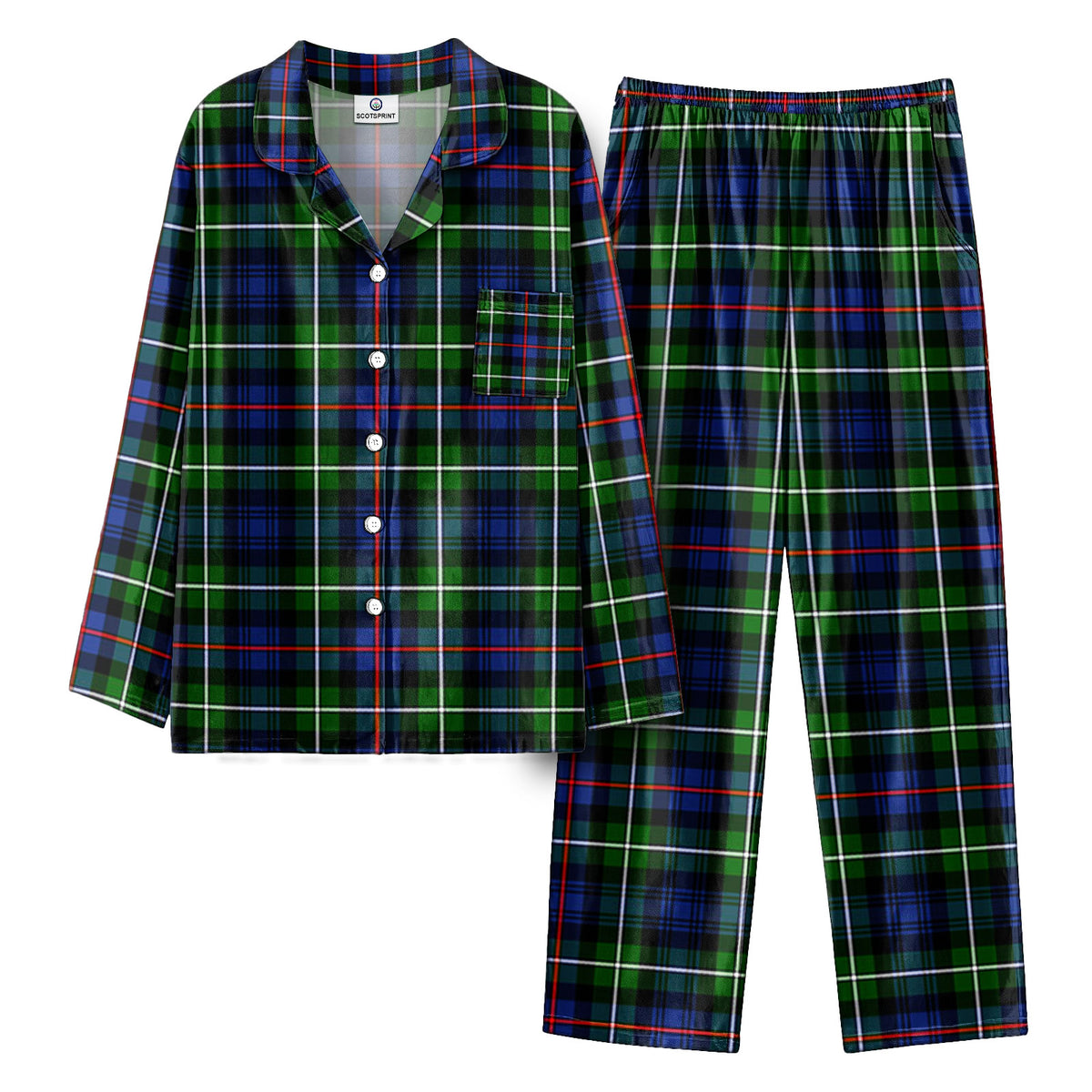 MacKenzie Modern Tartan Pajama Set