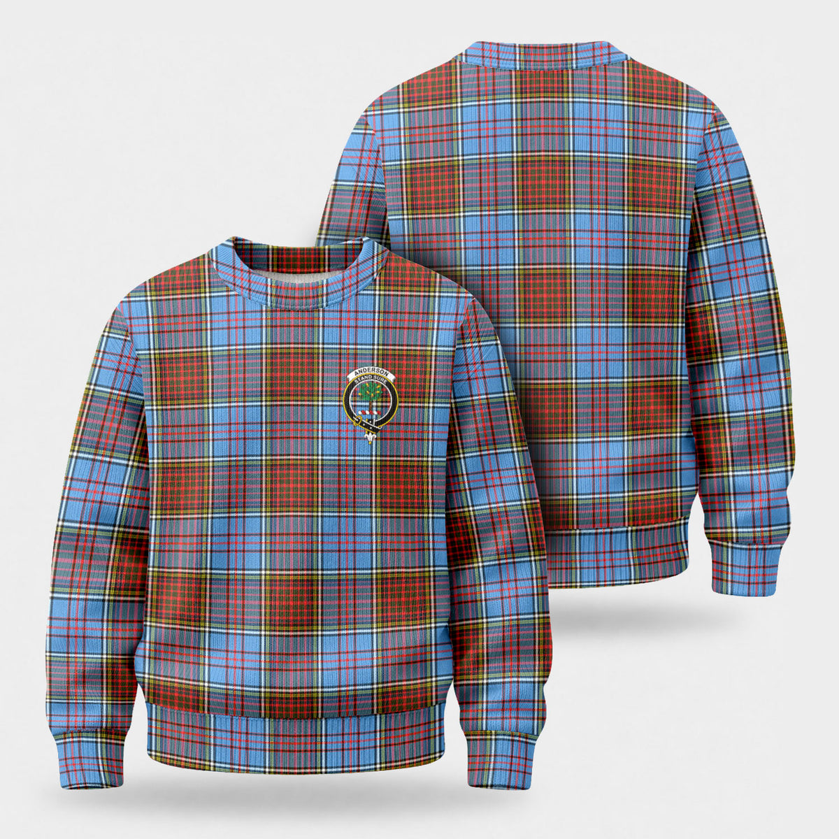 Anderson Modern Tartan Crest Sweater