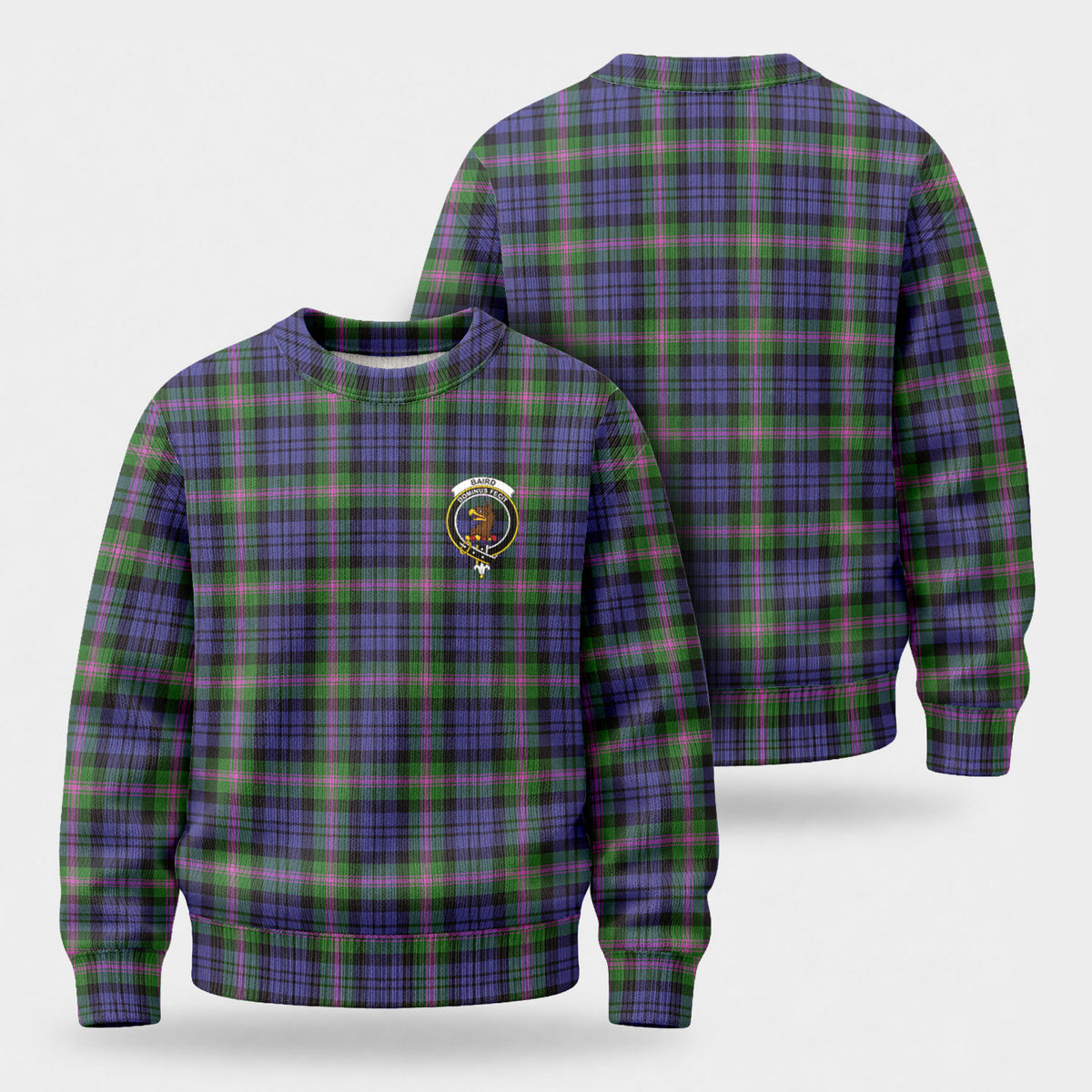Baird Modern Tartan Crest Sweater