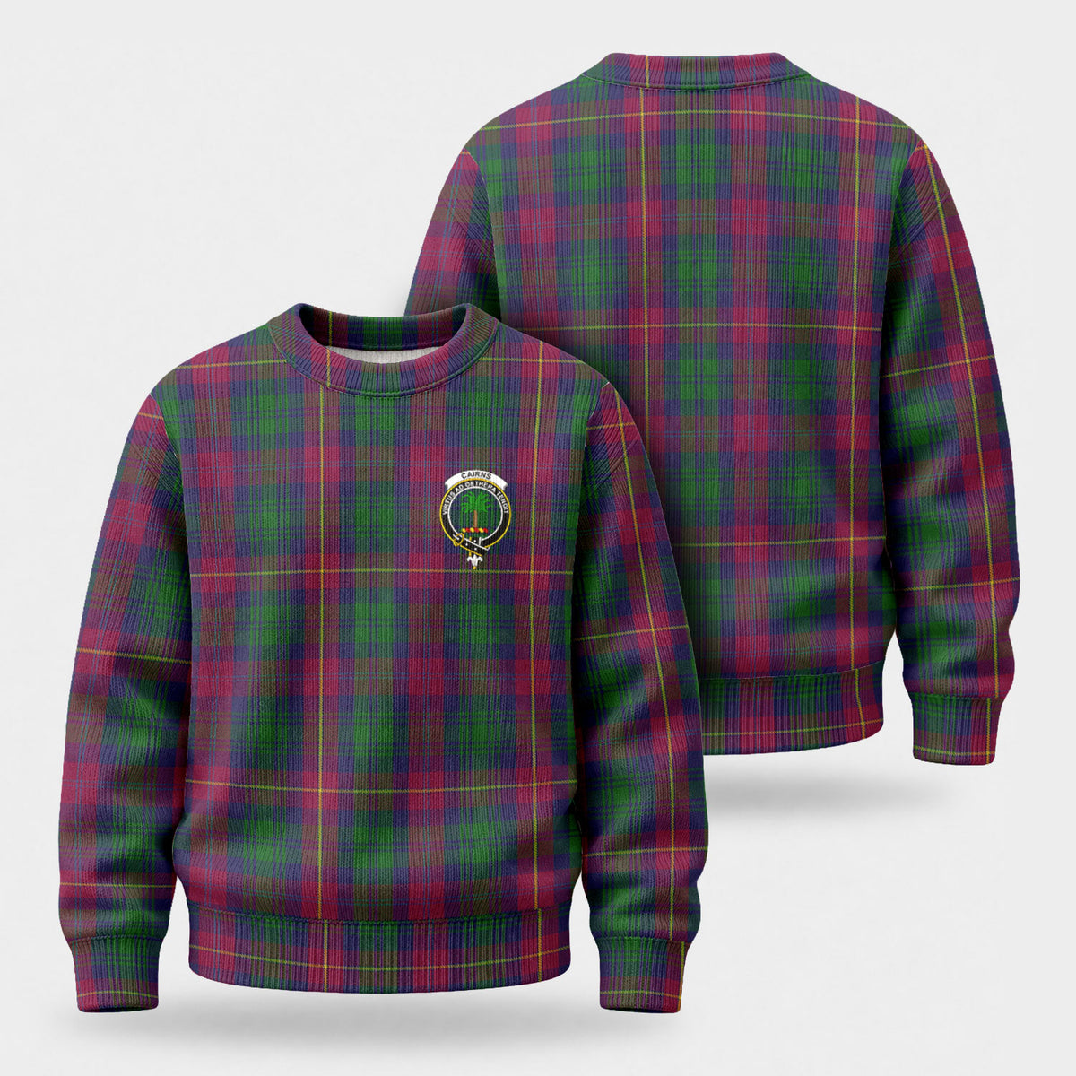 Cairns Tartan Crest Sweater