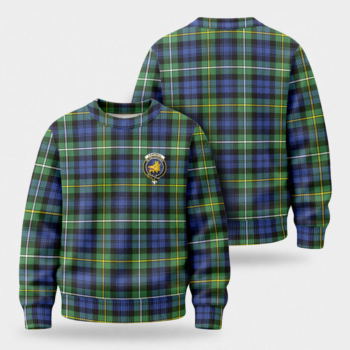 Campbell Argyll Ancient Tartan Crest Sweater