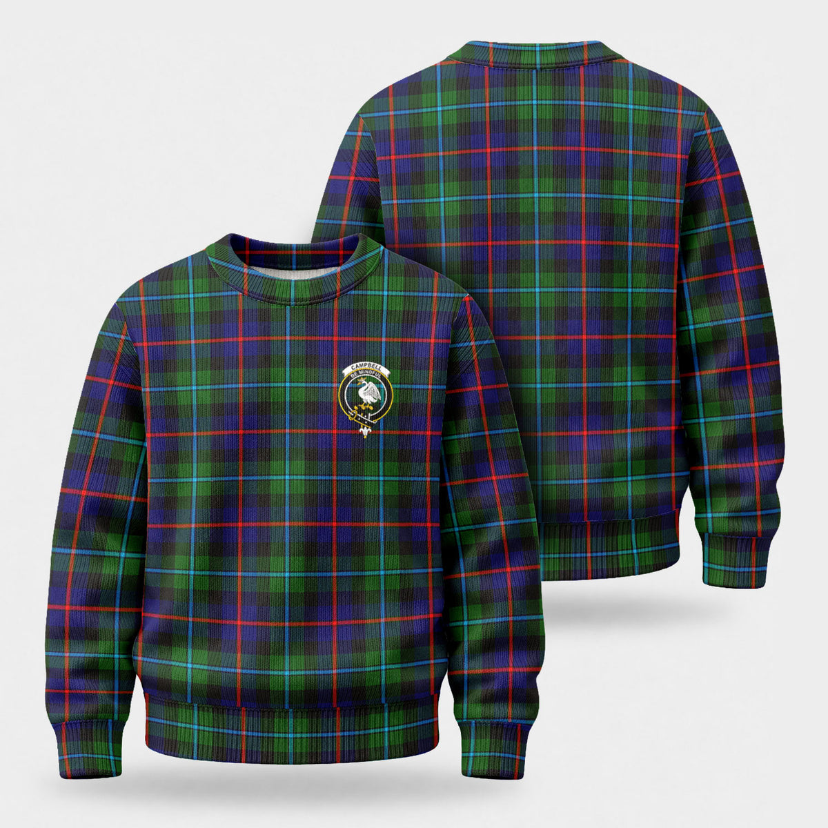 Campbell of Cawdor Modern Tartan Crest Sweater