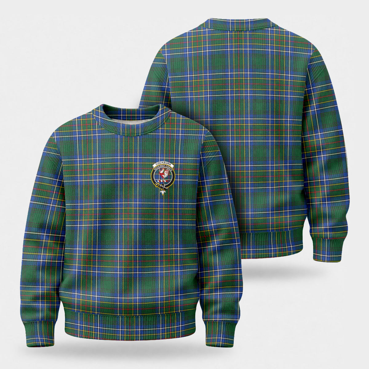 Cockburn Ancient Tartan Crest Sweater