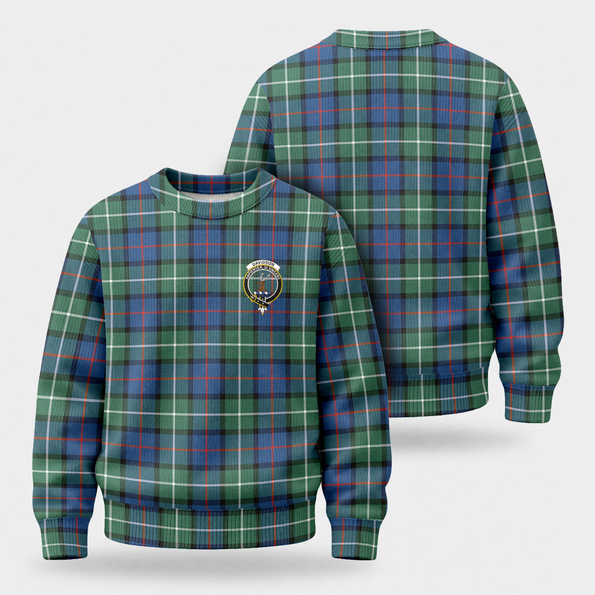 Davidson of Tulloch Tartan Crest Sweater