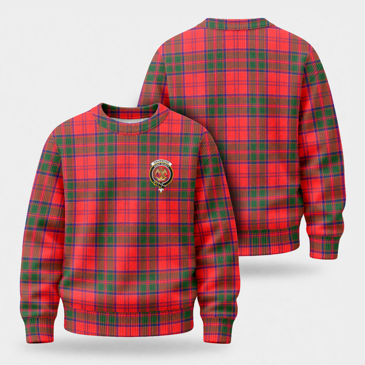 Drummond Modern Tartan Crest Sweater
