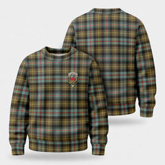 Farquharson Weathered Tartan Crest Sweater