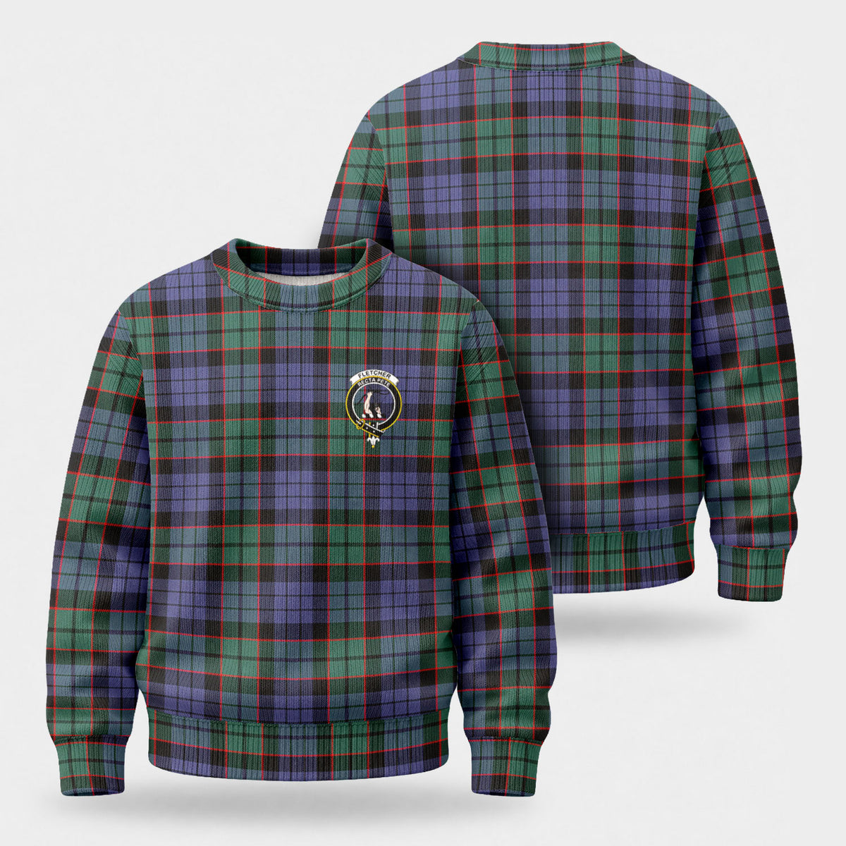 Fletcher Modern Tartan Crest Sweater
