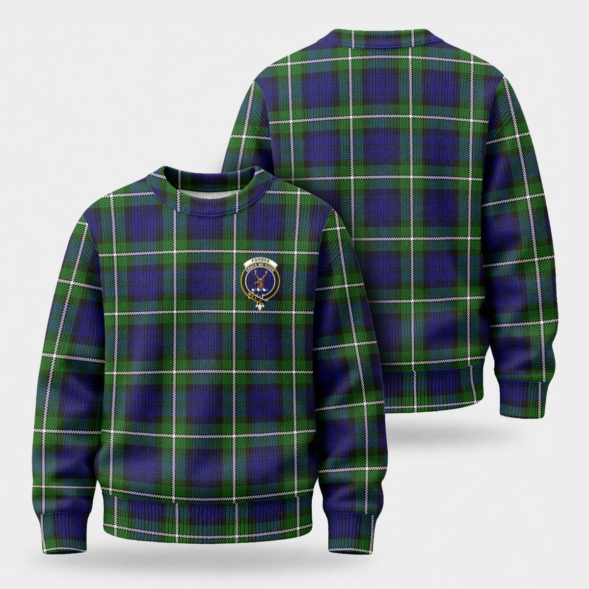 Forbes Modern Tartan Crest Sweater