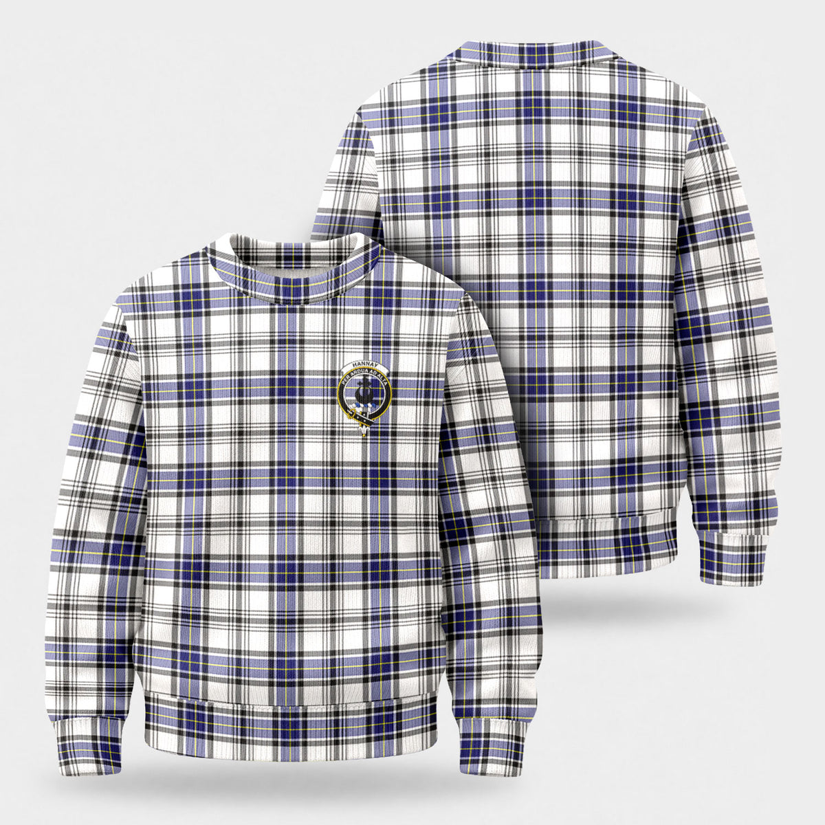 Hannay Modern Tartan Crest Sweater