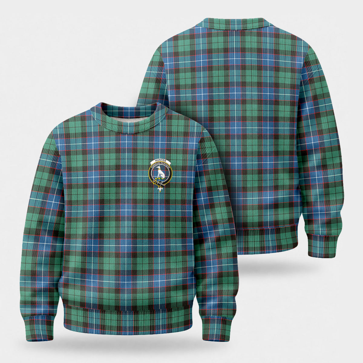 Hunter Ancient Tartan Crest Sweater