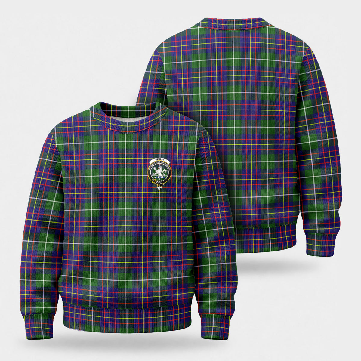 Inglis Modern Tartan Crest Sweater