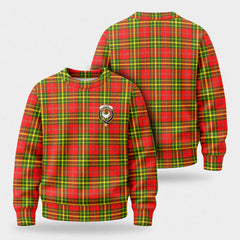 Leask Tartan Crest Sweater