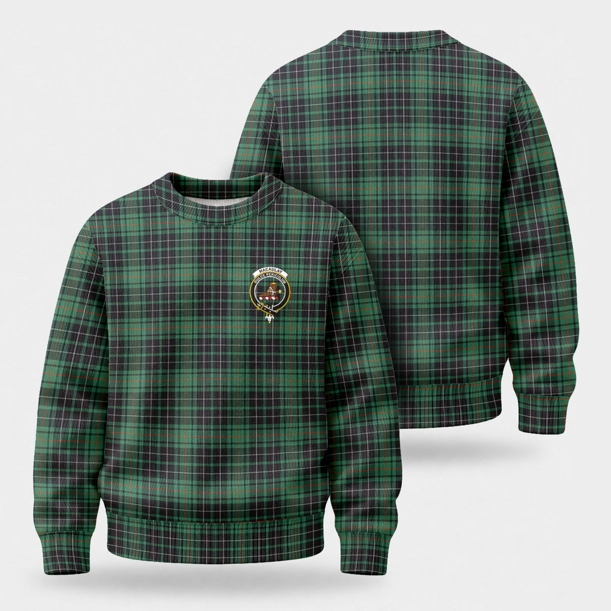 MacAulay Hunting Ancient Tartan Crest Sweater