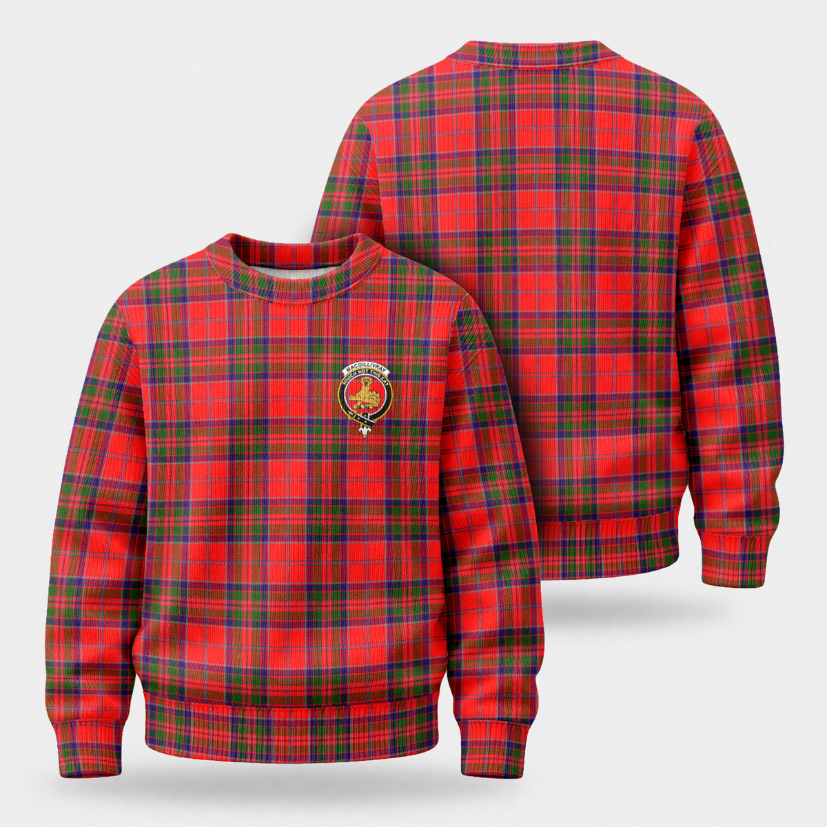 MacGillivray Modern Tartan Crest Sweater