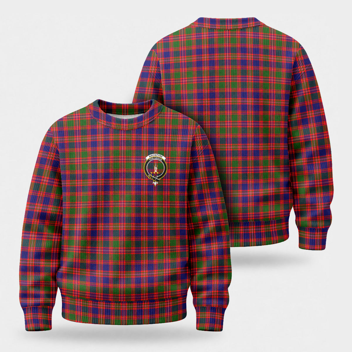 MacIntyre Modern Tartan Crest Sweater