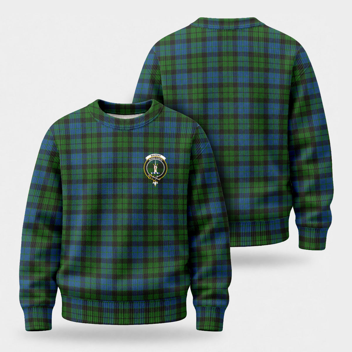 MacKay Modern Tartan Crest Sweater