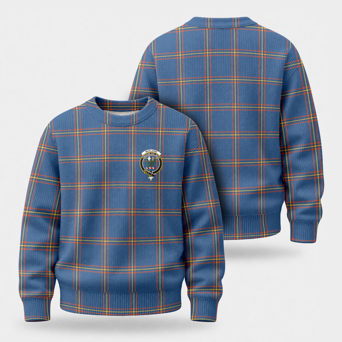 MacLaine of Loch Buie Hunting Ancient Tartan Crest Sweater