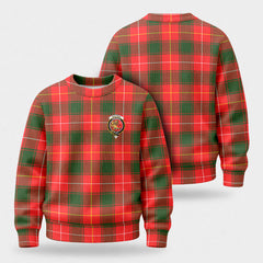 MacPhee Modern Tartan Crest Sweater