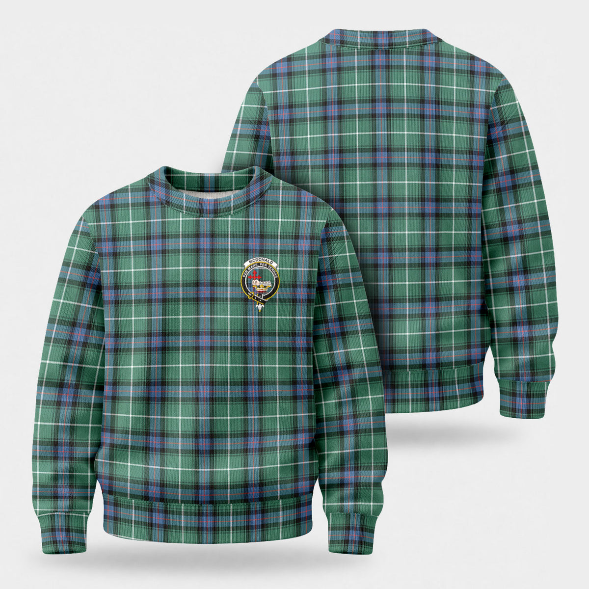McDonald of the Isles Hunting Ancient Tartan Crest Sweater
