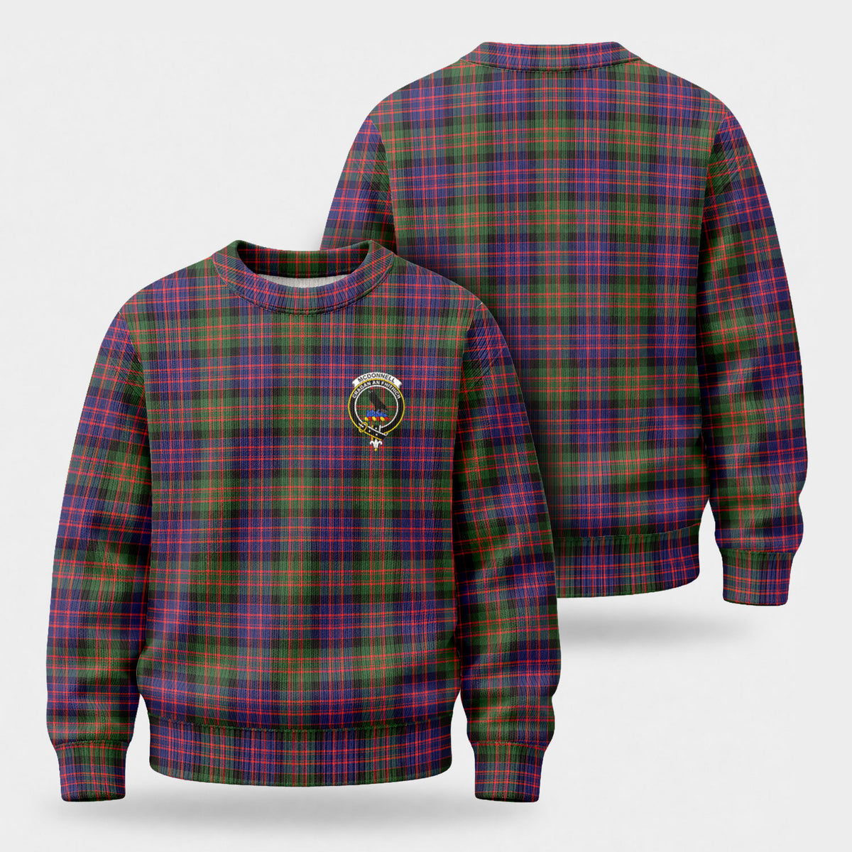 McDonnell of Glengarry Modern Tartan Crest Sweater