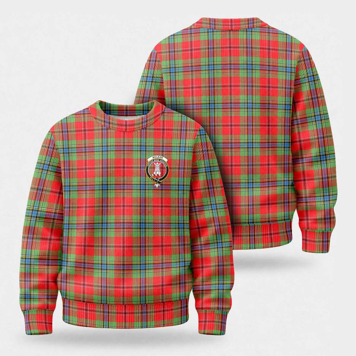 McLean of Duart Modern Tartan Crest Sweater