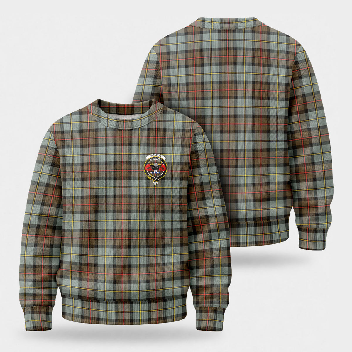 McLeod of Harris Weathered Tartan Crest Sweater