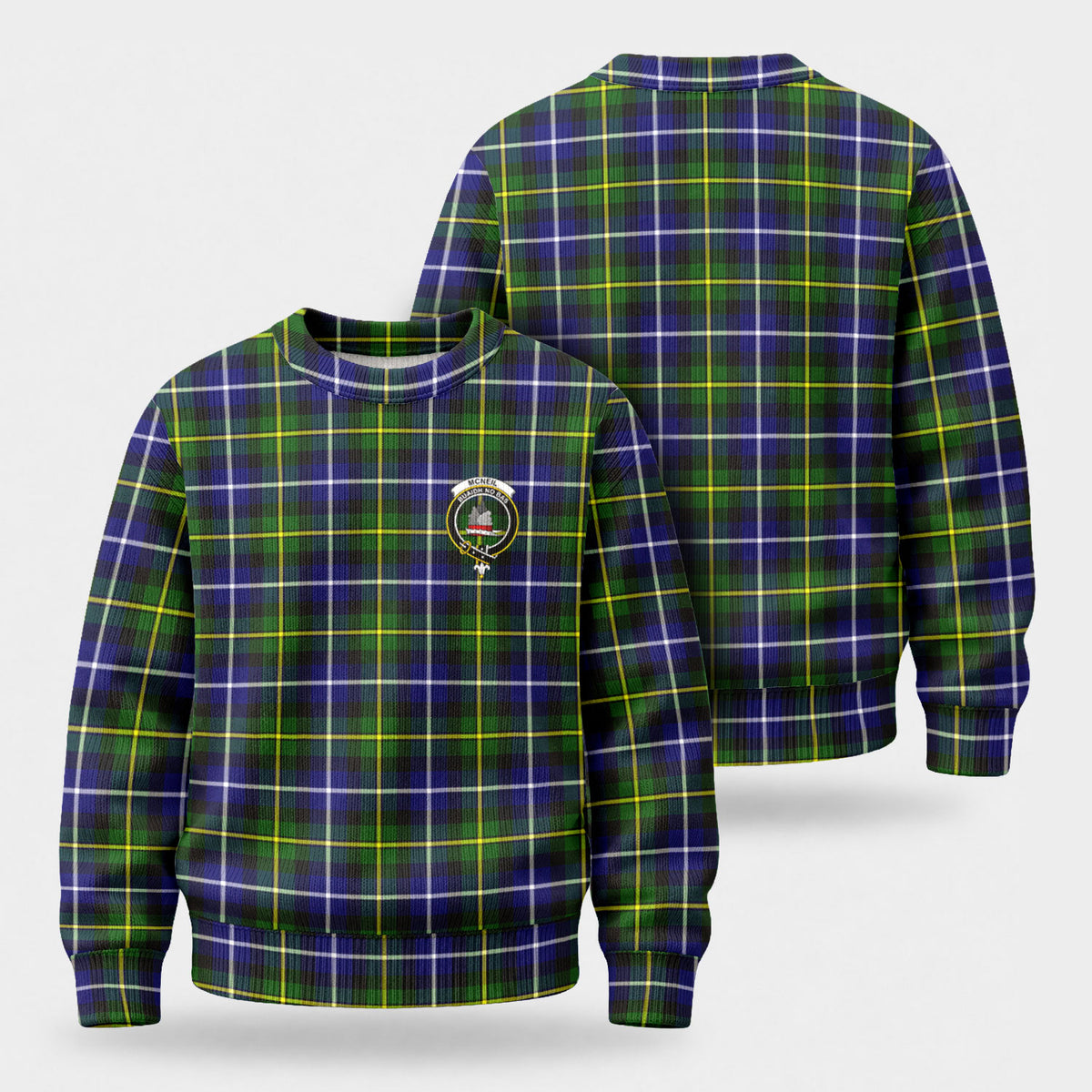 McNeil of Barra Modern Tartan Crest Sweater