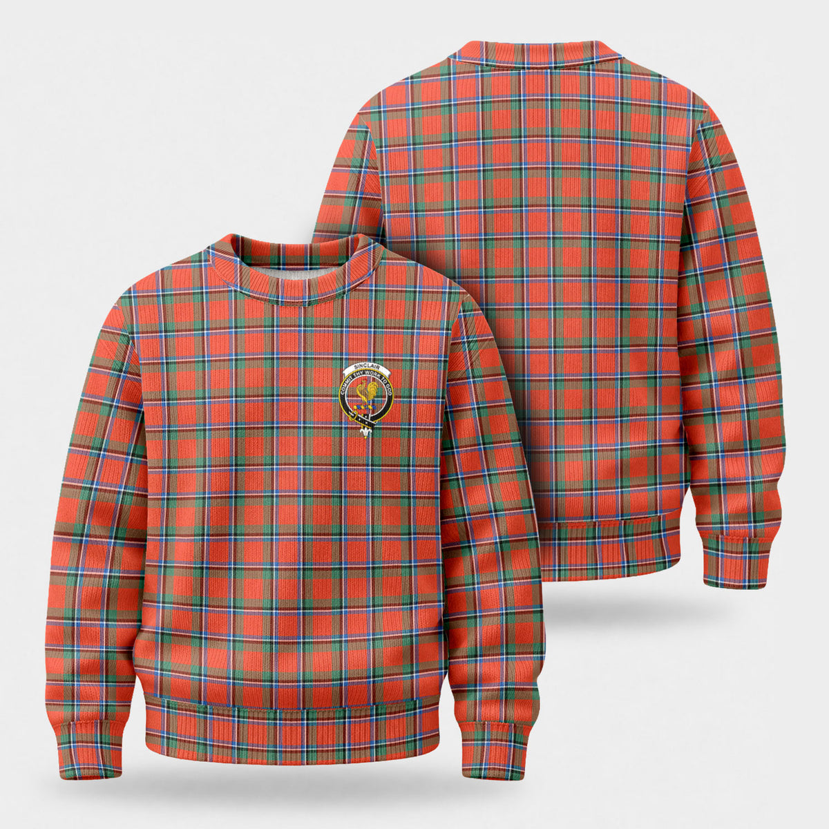 Sinclair Ancient Tartan Crest Sweater