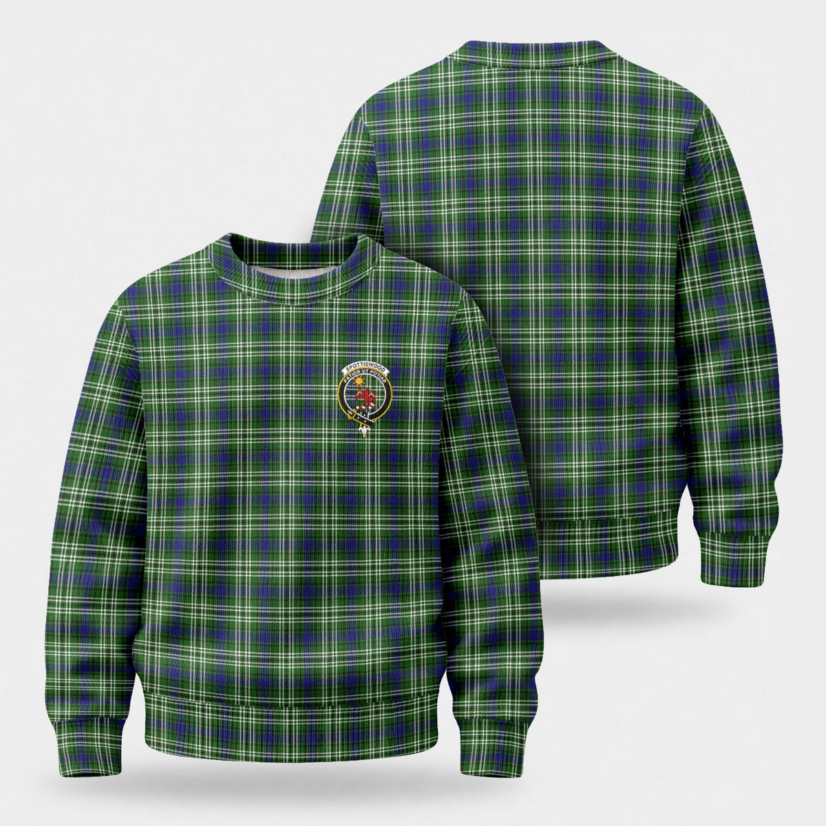 Spottiswood Tartan Crest Sweater