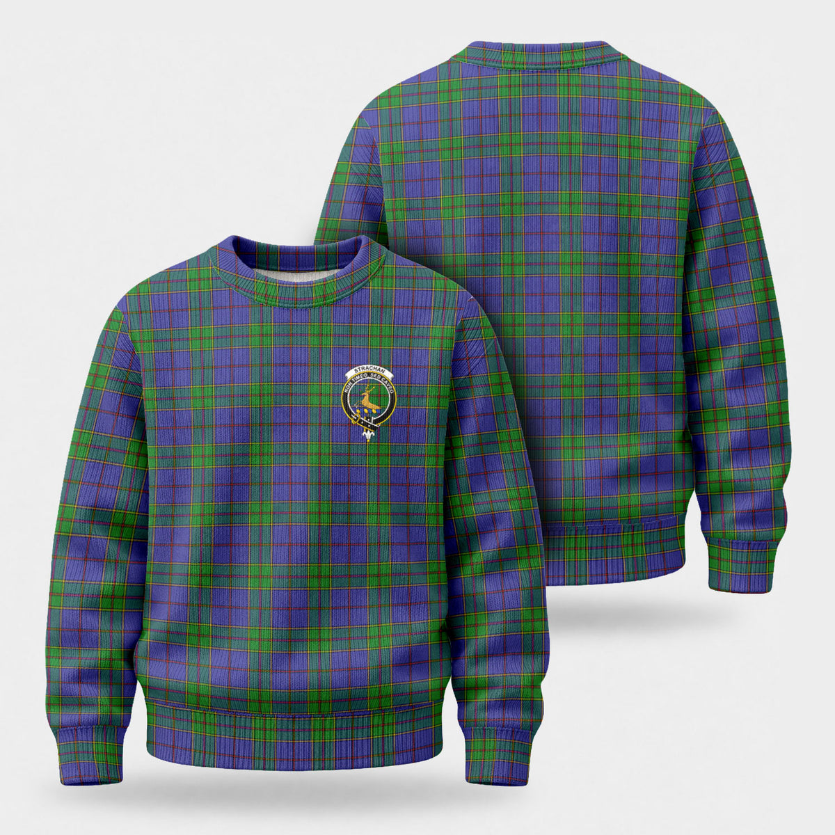 Strachan Tartan Crest Sweater