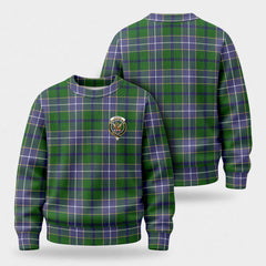 Wishart Hunting Tartan Crest Sweater