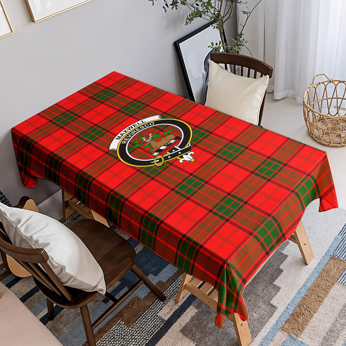 Maxwell Modern Tartan Crest Tablecloth