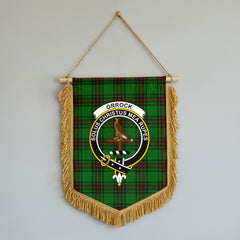 Orrock Tartan Crest Wall Hanging Banner - Wood Pole