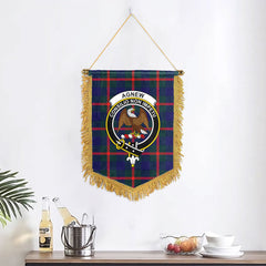 Agnew Modern Tartan Crest Wall Hanging Banner