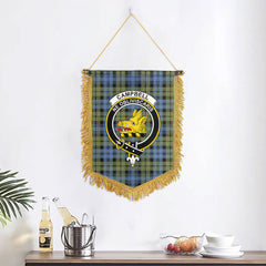 Campbell Faded Tartan Crest Wall Hanging Banner