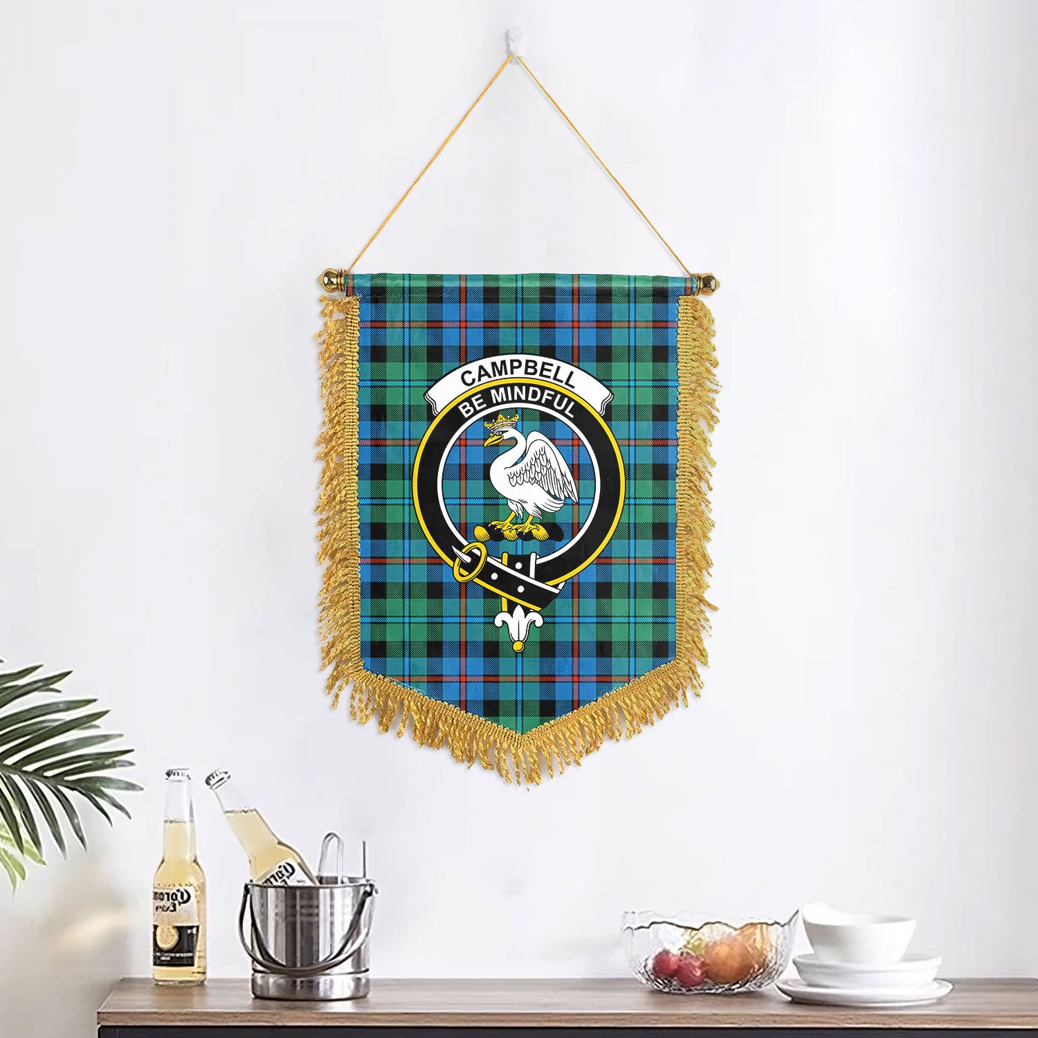 Campbell of Cawdor Ancient Tartan Crest Wall Hanging Banner
