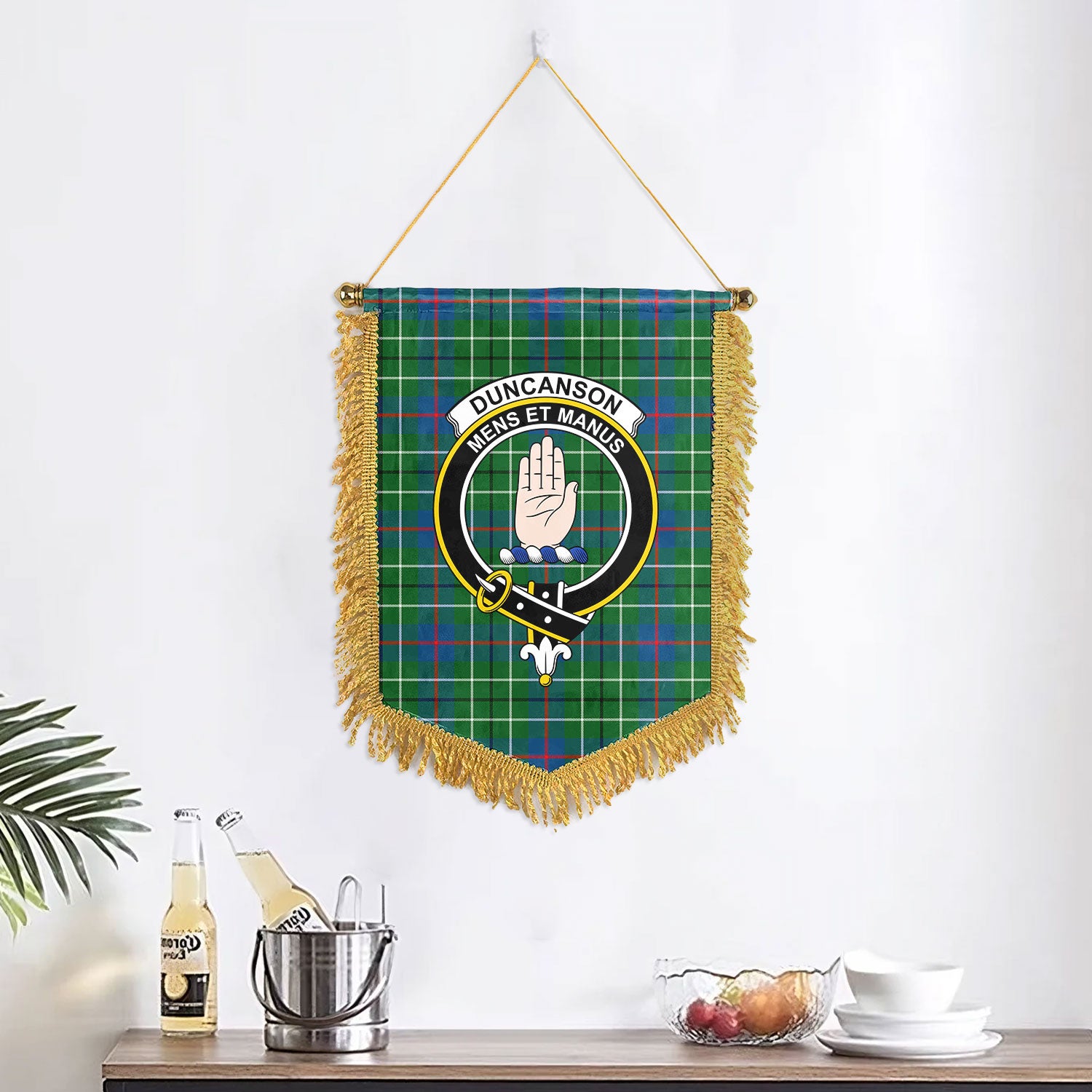 Duncanson Tartan Crest Wall Hanging Banner