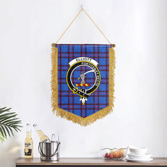 Elliott Modern Tartan Crest Wall Hanging Banner