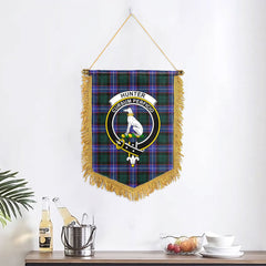 Hunter Modern Tartan Crest Wall Hanging Banner