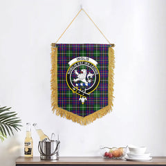 Inglis Modern Tartan Crest Wall Hanging Banner