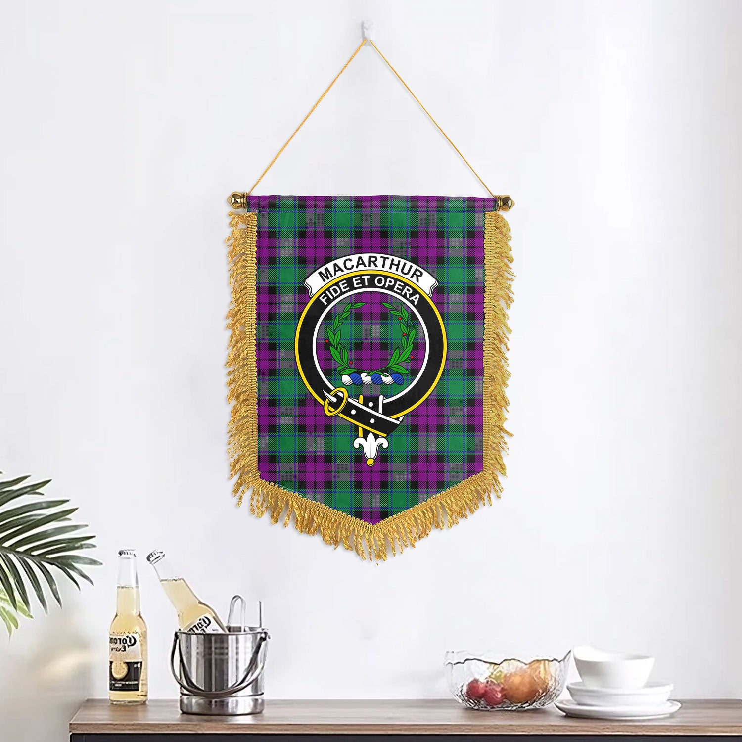 MacArthur – Milton Tartan Crest Wall Hanging Banner