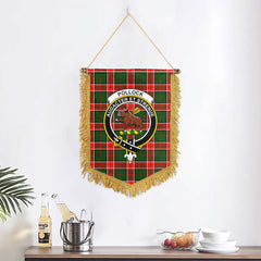 Pollock Tartan Crest Wall Hanging Banner